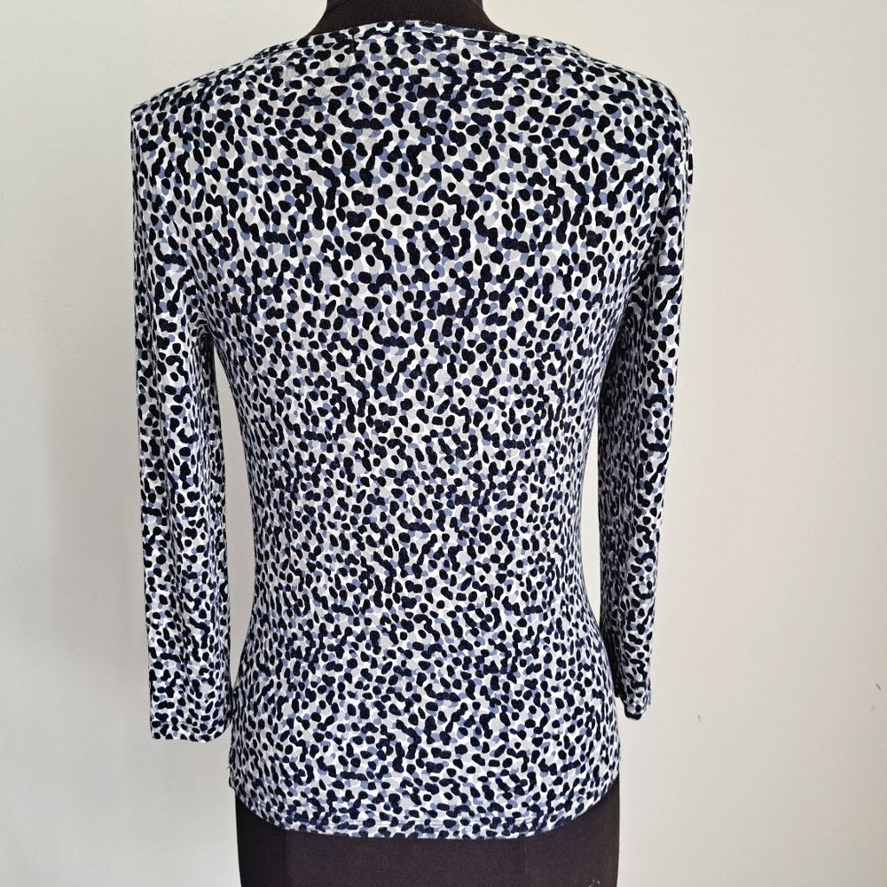 Michael Kors Print Top Long Sleeve Cowl Neck Size P/M Great Condition - Picture 2 of 7